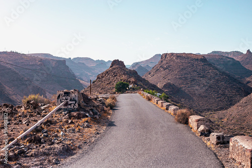 Road in the south of La Gomera Island photo