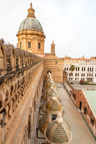 cathedral city palermo sicily italy in summer