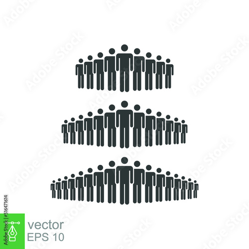 People Icon set. Simple solid style. Person  group  crowd  member  pictogram  staff  silhouette  teamwork  organization concept. Vector illustration isolated on white background EPS 10