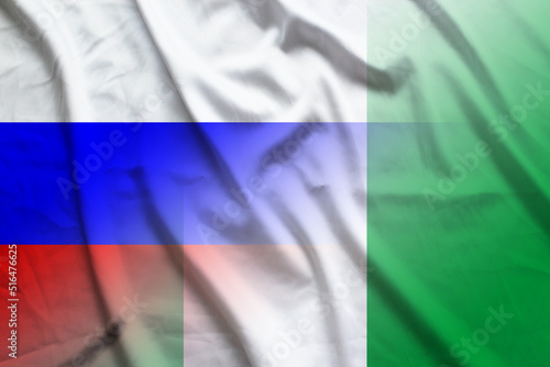 Russia and Nigeria official flag international contract NGA RUS photo