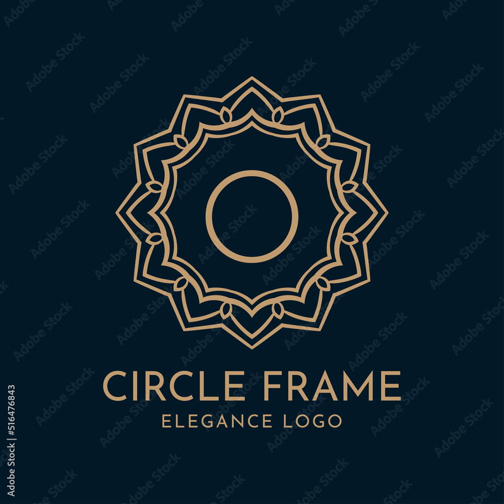 Naklejka premium letter O circle frame elegance vector logo design