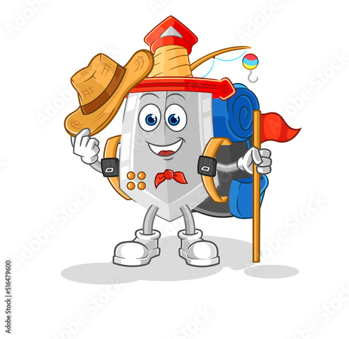 sword scout vector. cartoon character