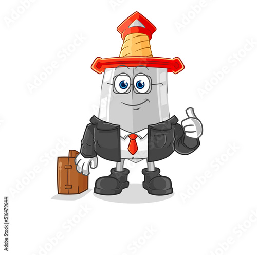 sword office worker mascot. cartoon vector