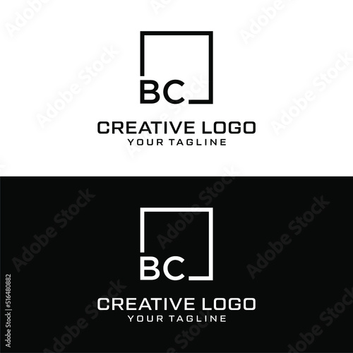 Creative letter bc logo design vektor