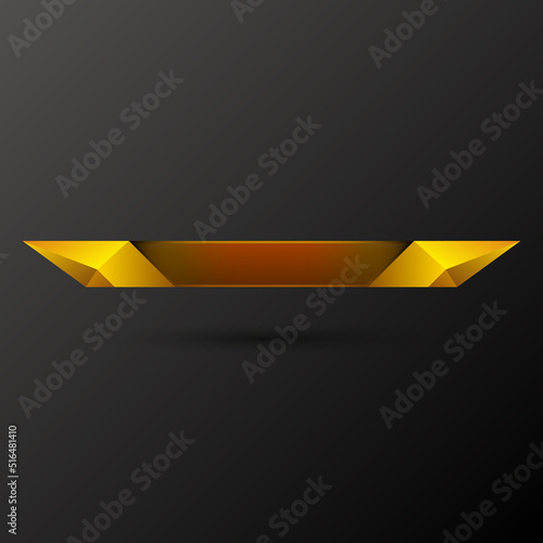 Gaming ui golden lower third banner for live video streaming and game development