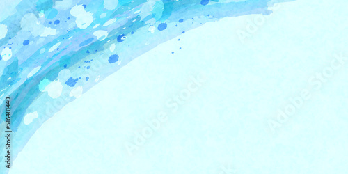 青　水彩　和紙　背景