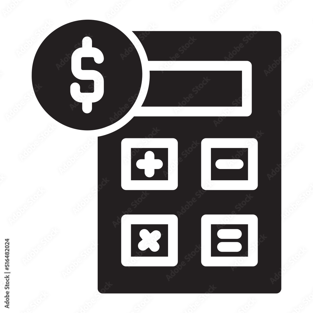 Accounting glyph icon Accounting glyph icon