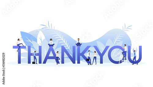Thank you people, great design for any purposes. Vector illustration