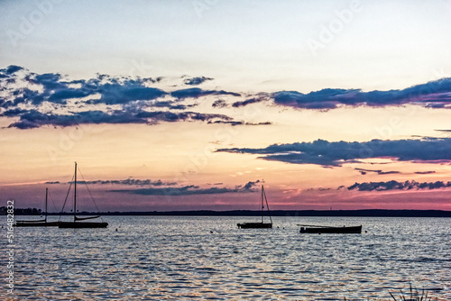 Sonnenuntergang am Steinhuder Meer.Aufenthalt am Steinhuder Meer  photo