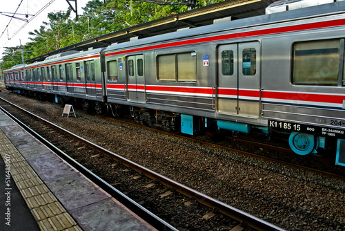 The atmosphere of the Pal Merah train station. Jakarta, Indonesia