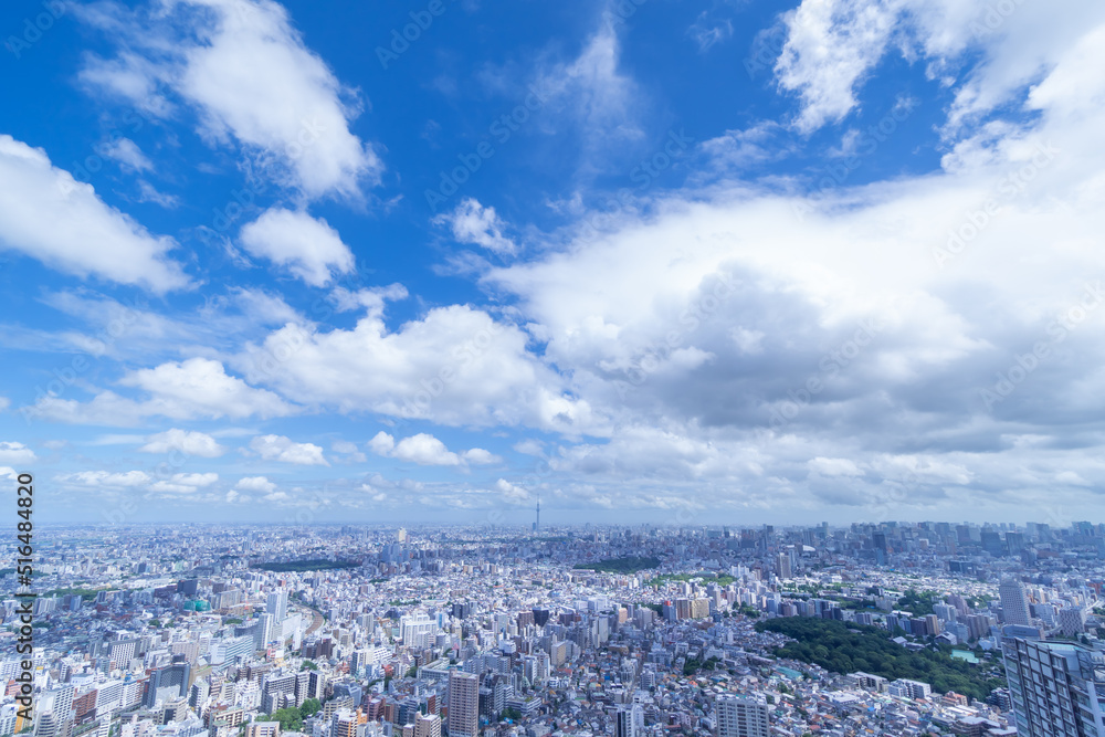 東京　大都会を流れる雲