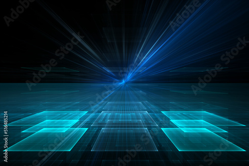 Abstract background with glowing lines, hi-tech concept