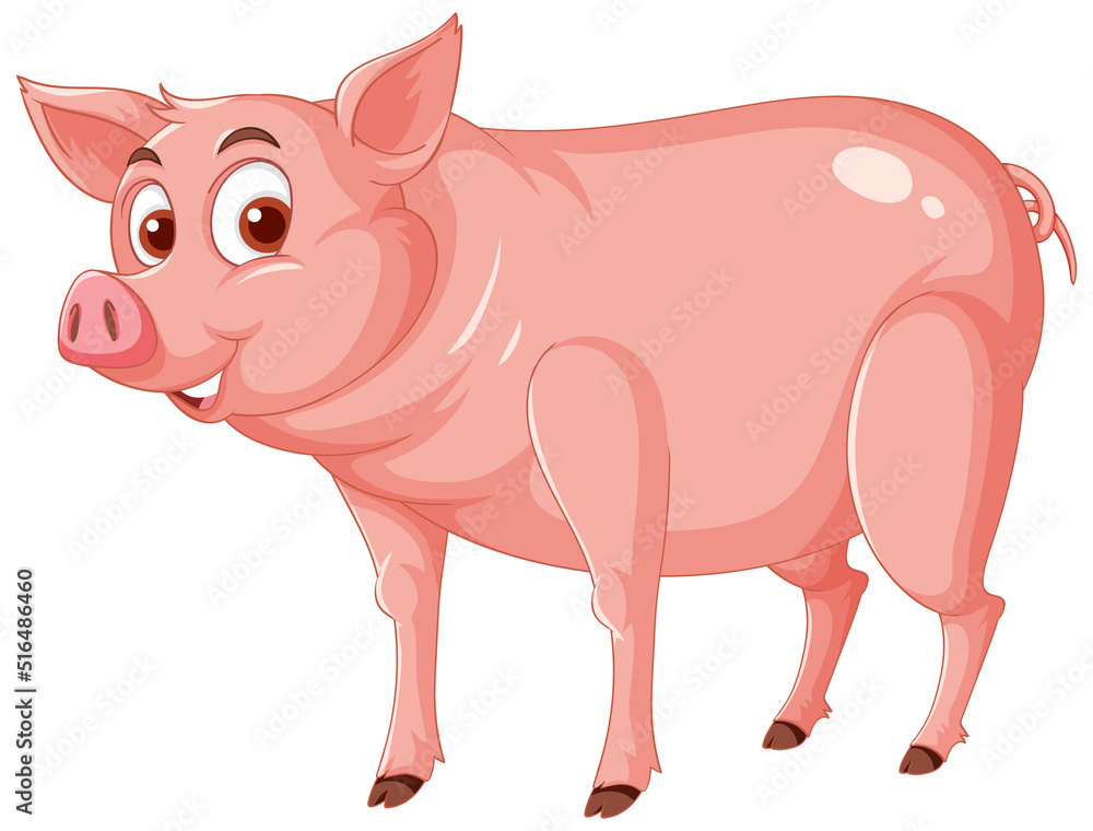 Happy pig cartoon character Happy pig cartoon character