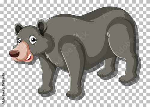 Black bear cartoon character isolated © GraphicsRF