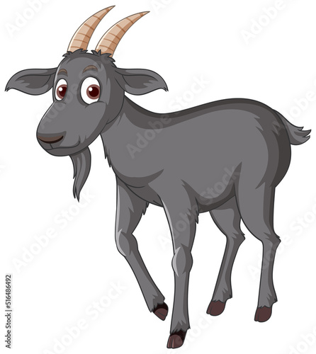 Black goat cartoon character