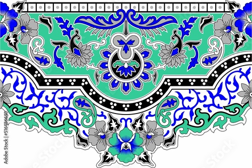 colorful kalamkari mandala round design.