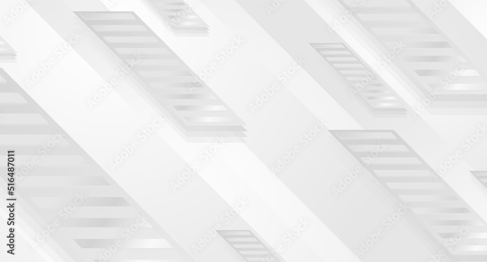Obraz premium Grey white geometric tech abstract background. Futuristic vector design