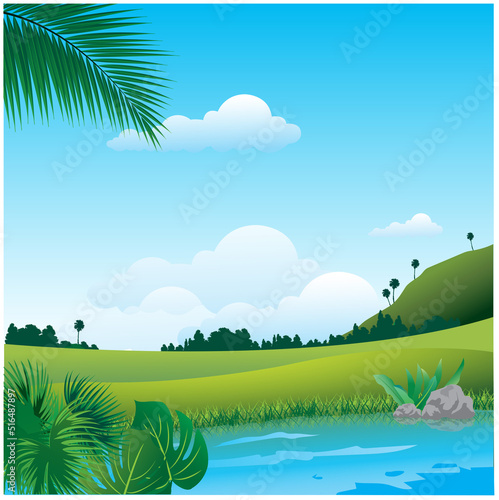green hill landscape