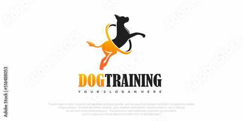 dog training logo icon vector isolated