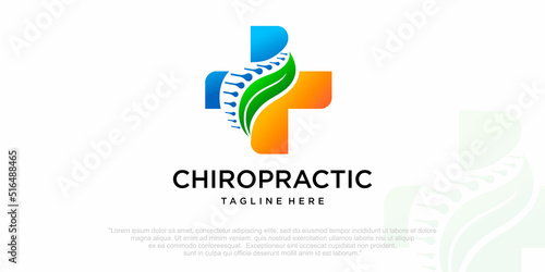 Creative Chiropractic Concept Logo Design Template