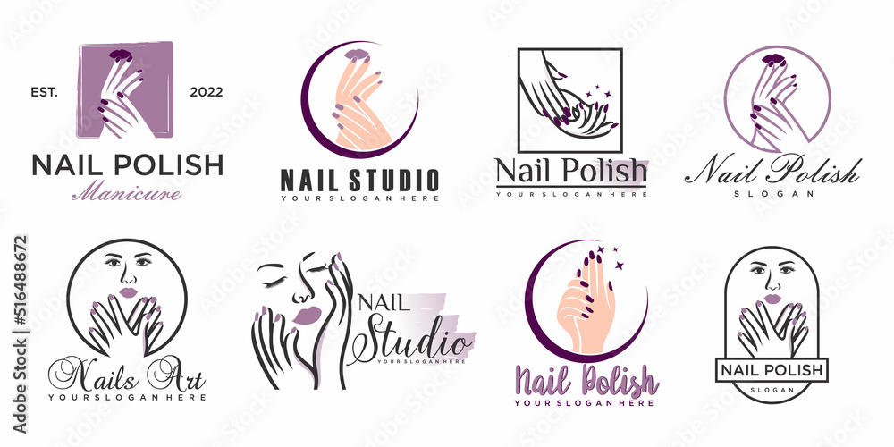 beauty women ,eyelash and hand with red manicure nails. Beauty Logo, nails art. beauty women ,eyelash and hand with red manicure nails. Beauty Logo, nails art.