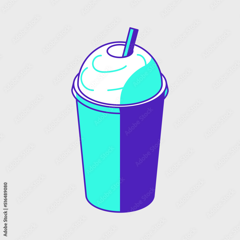 Dome lid plastic cup isometric vector icon illustration Dome lid plastic cup isometric vector icon illustration