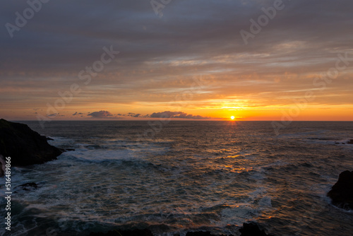 Beautiful sunset colors in Oregon Pacific coast