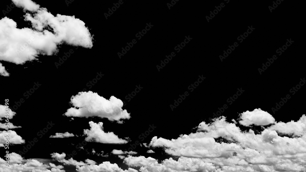 White cloud on black background White cloud on black background
