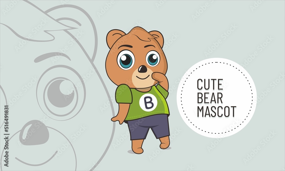 cute bear mascot for kids | company, branding, identity.