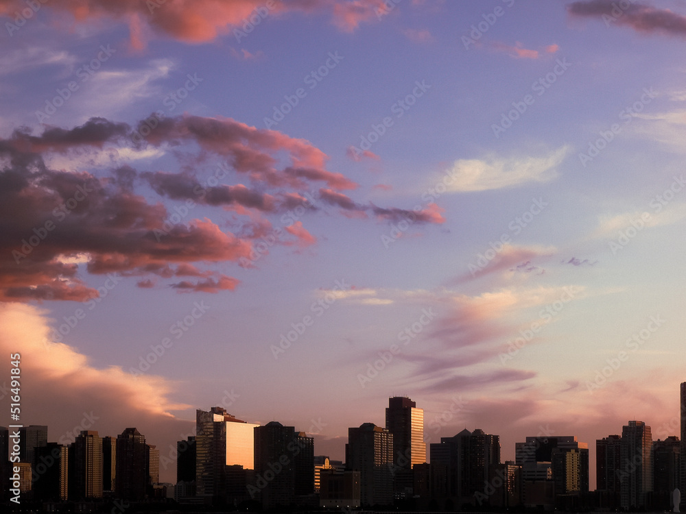 sunset over the city sunset over the city