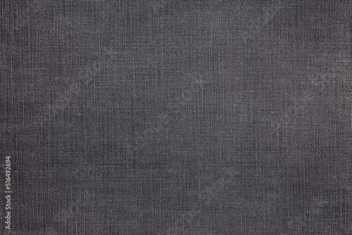 dark gray linen cotton fabric. textured pattern background. high resolution image.