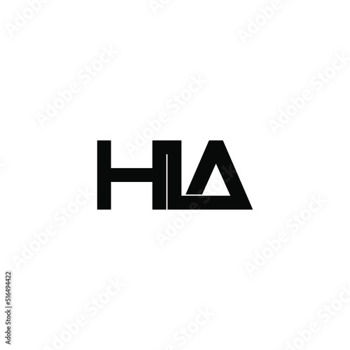 hla letter original monogram logo design