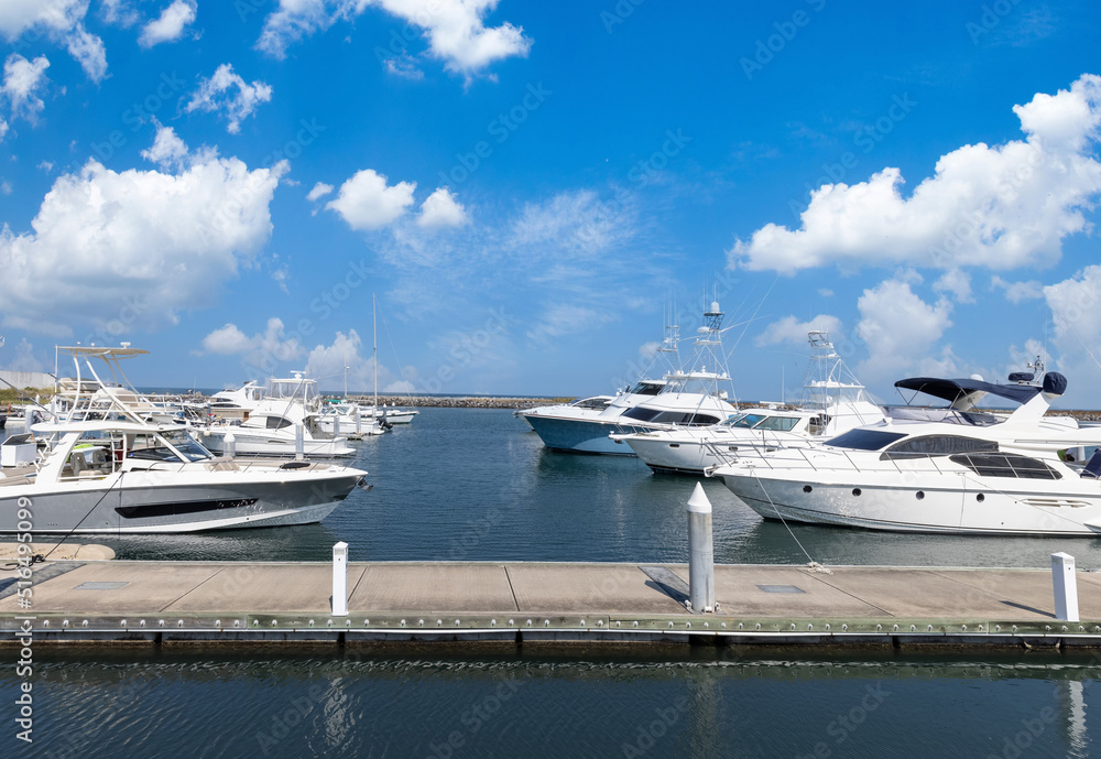 Mexico, marina and yacht club in Veracruz Heroica on the Gulf of Mexico.