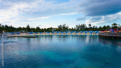 A view of Cococay island at Caribbean sea