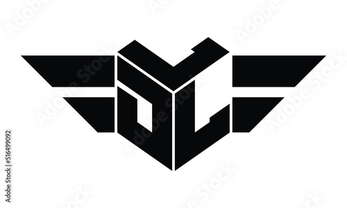LDL three letter gaming logo in polygon cube shape logo design vector template. wordmark logo | emblem logo | monogram logo | initial letter logo | sports logo | minimalist logo | typography logo |