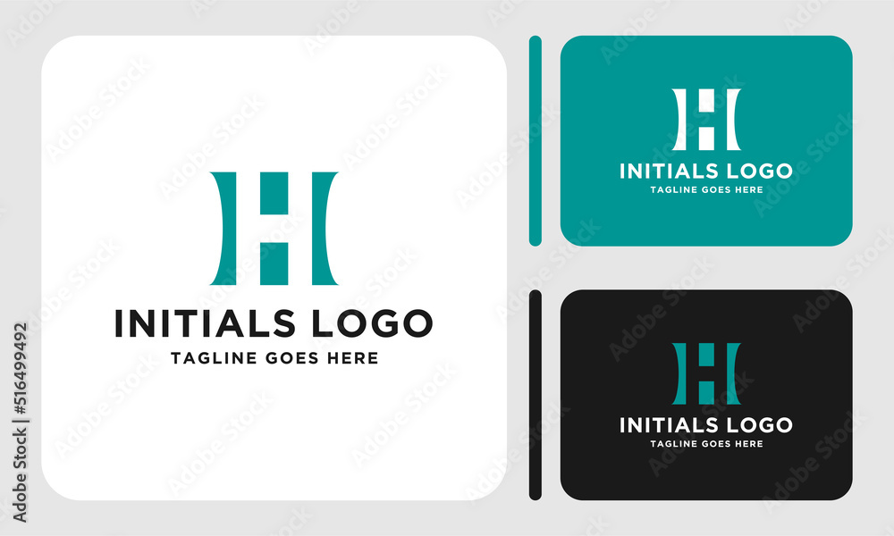 Initial Letter H trendy simply logotype minimalist
