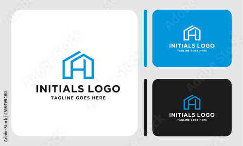 Initial Letter H trendy simply logotype template