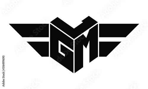 LGM three letter gaming logo in polygon cube shape logo design vector template. wordmark logo | emblem logo | monogram logo | initial letter logo | sports logo | minimalist logo | typography logo | photo