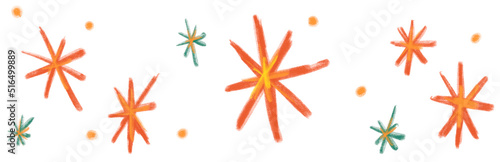 Christmas shiny sparkle stars banner decorative ornament doodle illustration