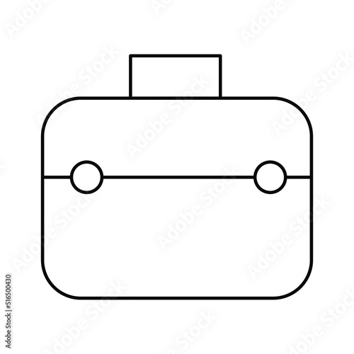 bag icon vector outline. template illustration