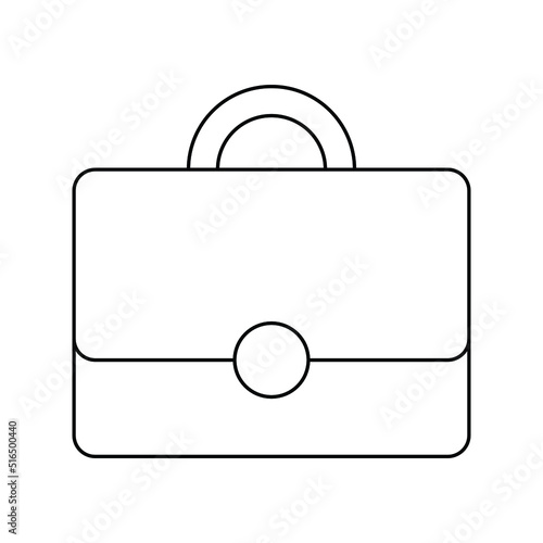 bag icon vector outline. template illustration