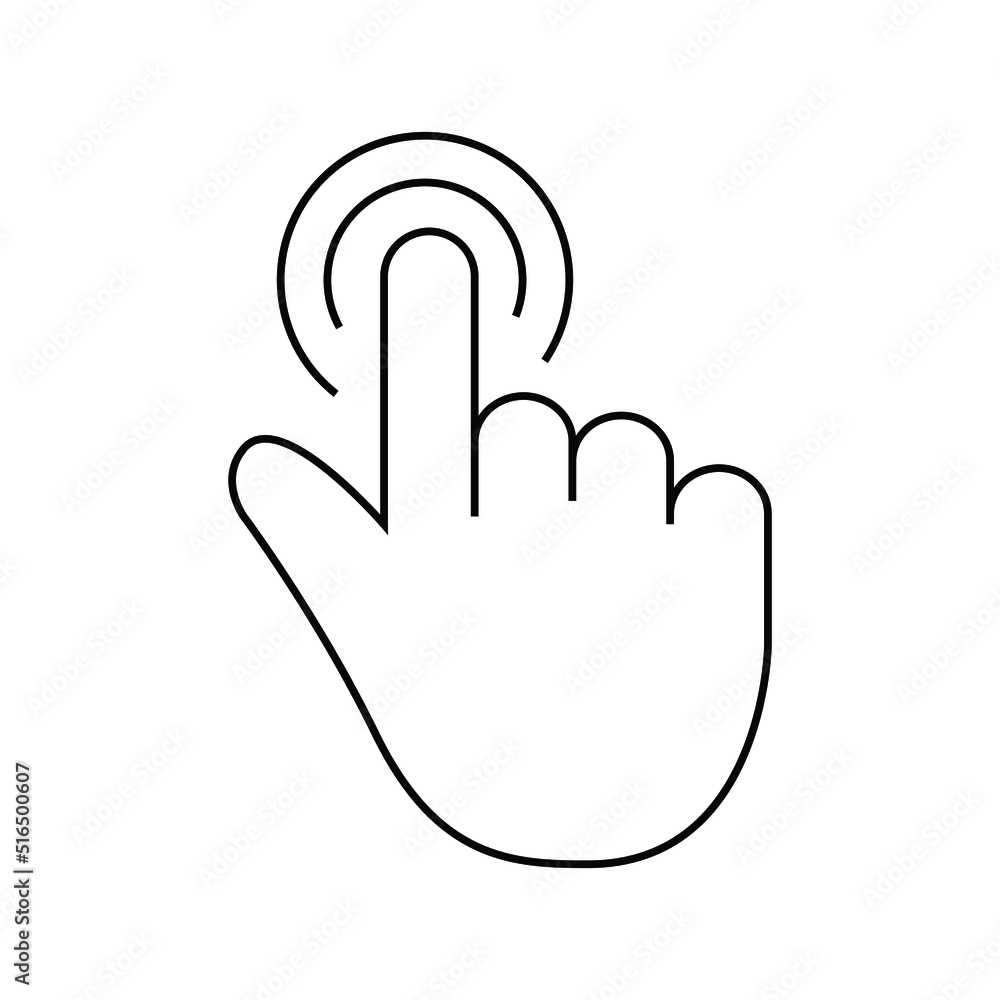Hand click icon vector. pointer icon vector. hand cursor icon vector Hand click icon vector. pointer icon vector. hand cursor icon vector