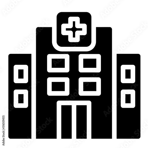 hospital glyph icon