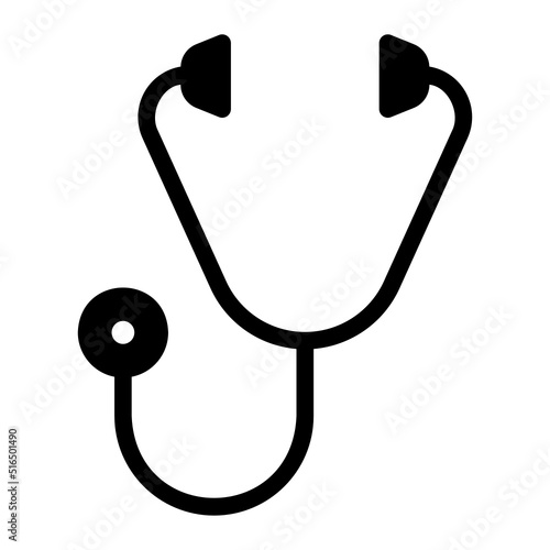 stethoscope glyph icon