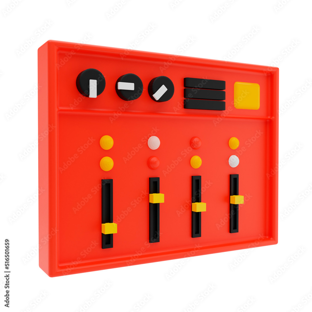 3d illustration Volume Equalizer 3d illustration Volume Equalizer
