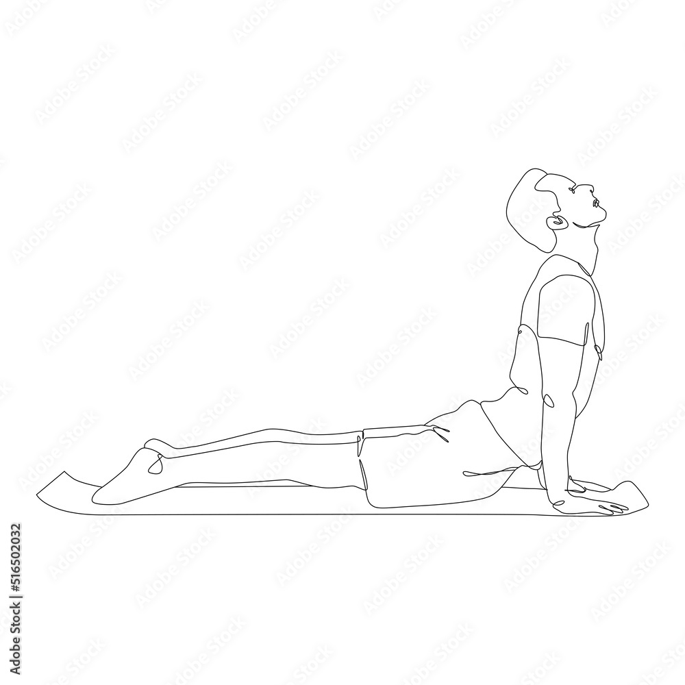 Yoga man continuous line drawing minimalist design one line drawing of man in yoga pose exercise Yoga man continuous line drawing minimalist design one line drawing of man in yoga pose exercise