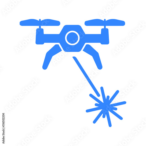 Copter drone or quad copter icon