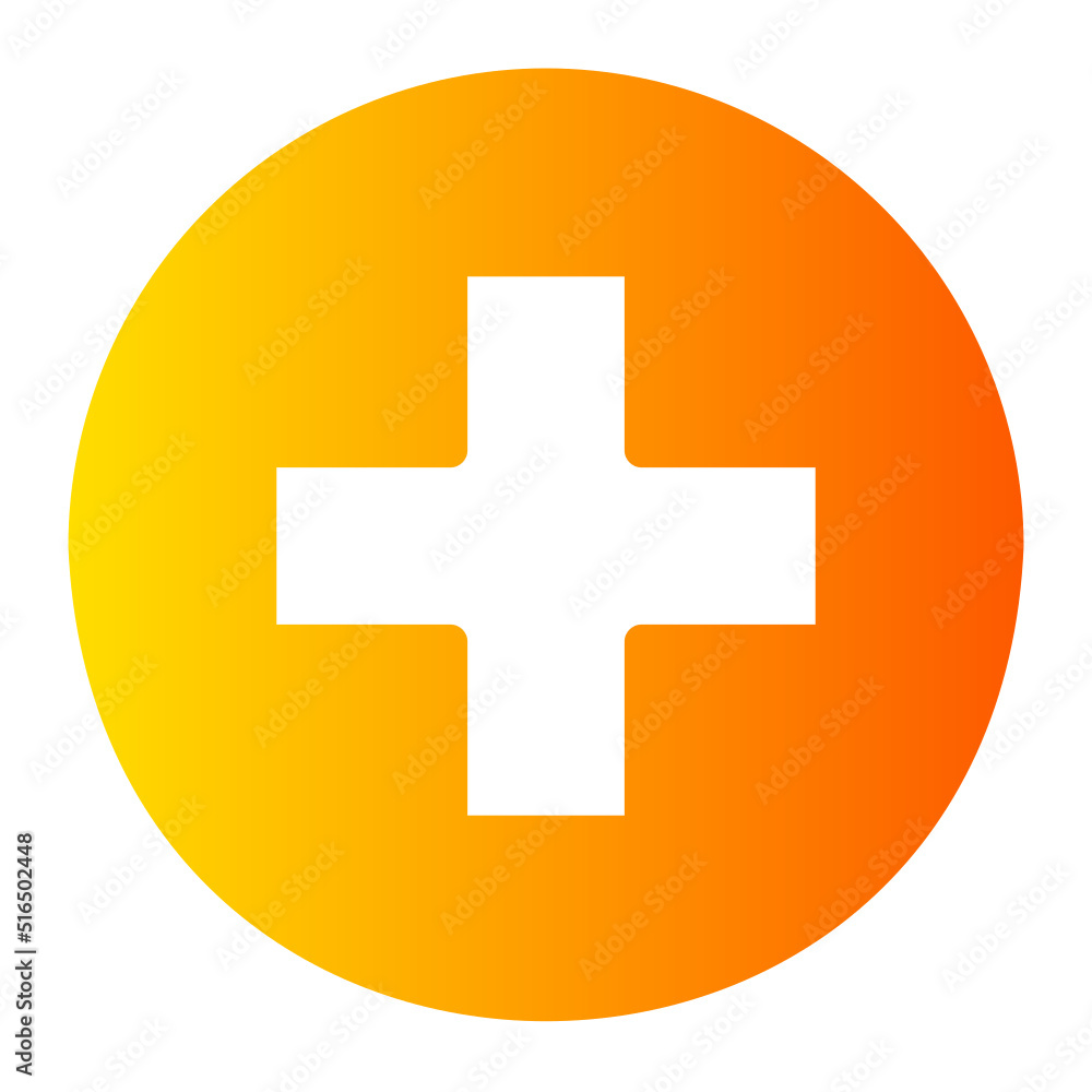Fototapeta premium cross gradient icon