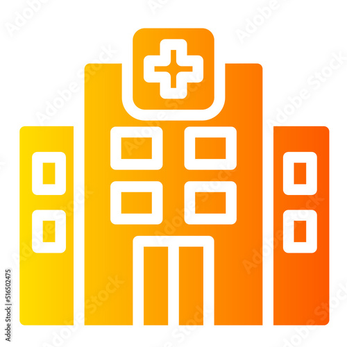hospital gradient icon