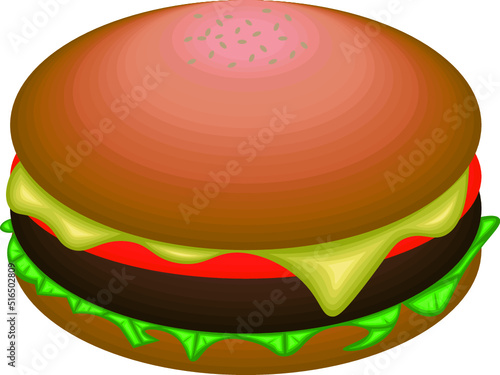 ハンバーガー　イラスト